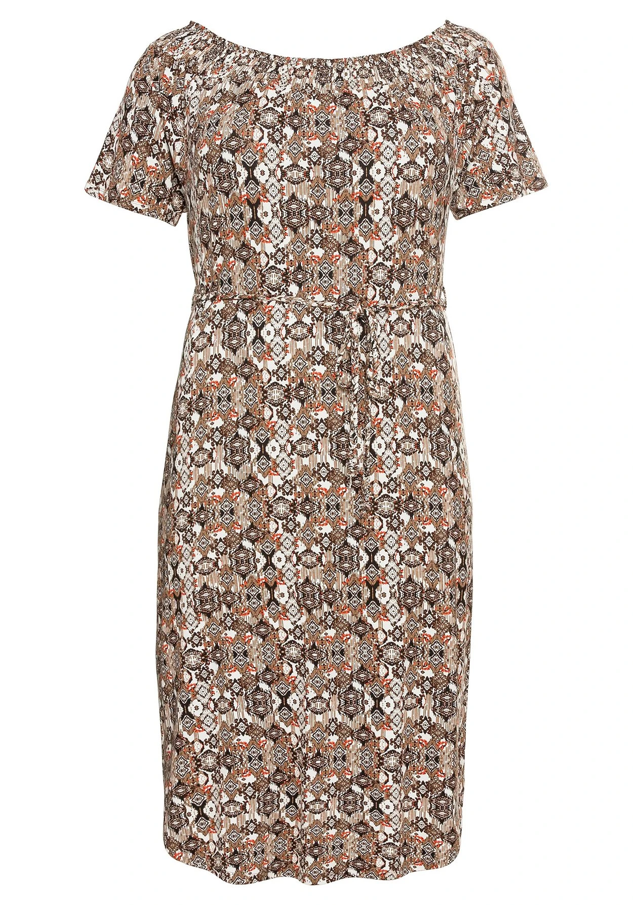 Sheego Strandkleid Mit Bindeband Und Carmenausschnitt 6 Sheego Strandkleid Mit Bindeband Und Carmenausschnitt – Bild 4