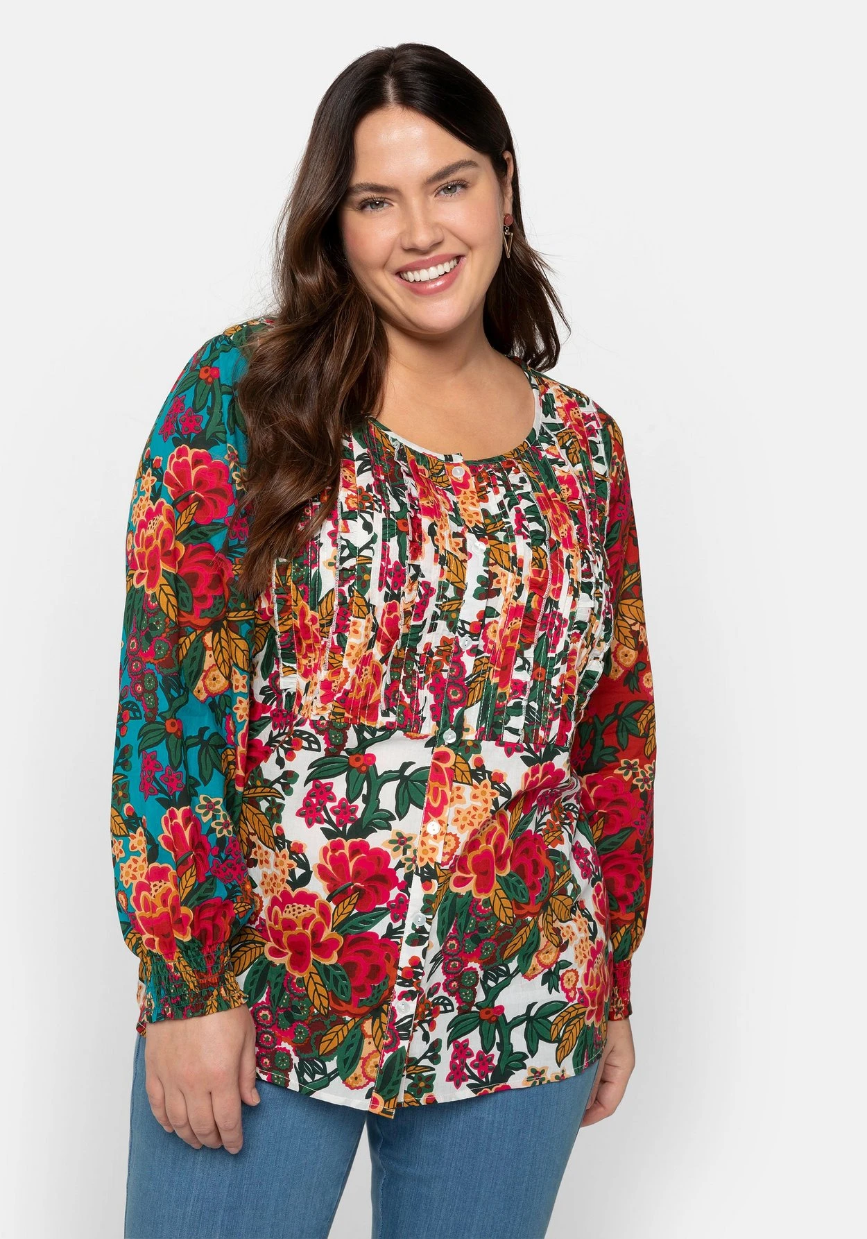 Bluse Mit Floralen Prints Und Femininen Details 3 Bluse Mit Floralen Prints Und Femininen Details