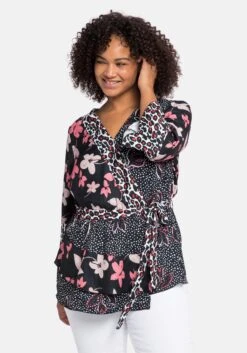 Tunika Im Mustermix, In Crêpe-Qualität