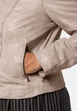Sheego Lederjacke Aus Lammnappa Mit Crinkle-Effekt -Sheego Verkaufsgeschäft 14337800539 04ALO 02 SH