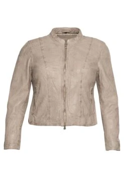 Sheego Lederjacke Aus Lammnappa Mit Crinkle-Effekt -Sheego Verkaufsgeschäft 14337800539 04ALQ 00 SH