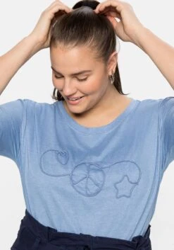 Sheego Shirt Mit Kordelapplikation, Melierte Qualität 12 Sheego Shirt Mit Kordelapplikation, Melierte Qualität -Sheego Verkaufsgeschäft 14358002065 04B7T 02 SH