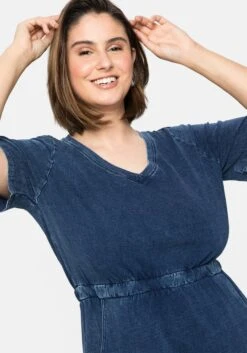 Sheego Jerseykleid In Denim-Optik, Mit Taillennaht 12 Sheego Jerseykleid In Denim-Optik, Mit Taillennaht -Sheego Verkaufsgeschäft 14374600330 04DSM 00 SH