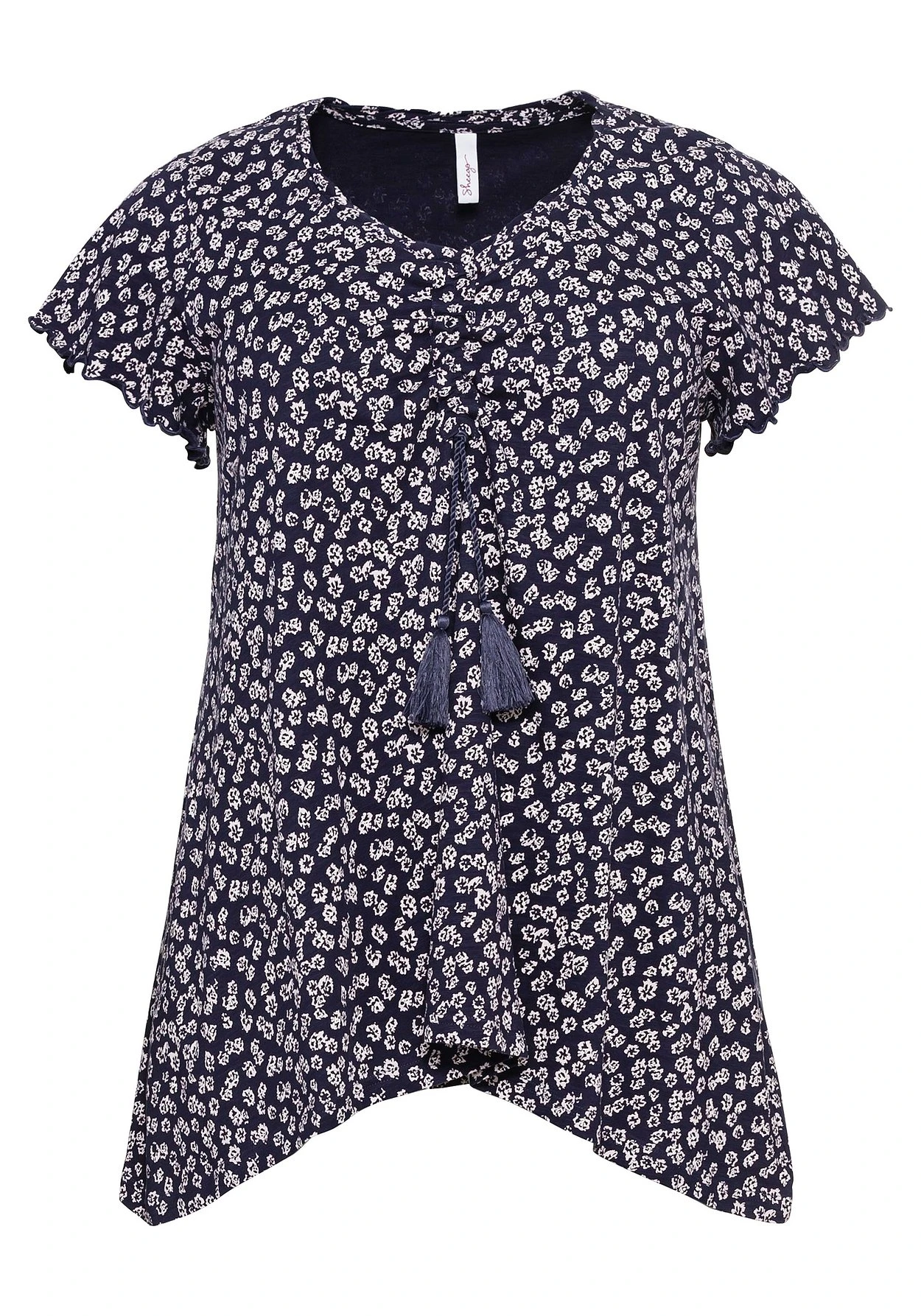 Sheego Shirt Mit Alloverdruck, In Zipfelform 5 Sheego Shirt Mit Alloverdruck, In Zipfelform – Bild 3