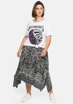 Shirt Mit Frontdruck Und Stickerei 11 Shirt Mit Frontdruck Und Stickerei -Sheego Verkaufsgeschäft 14382000010 04BSD 02 SH