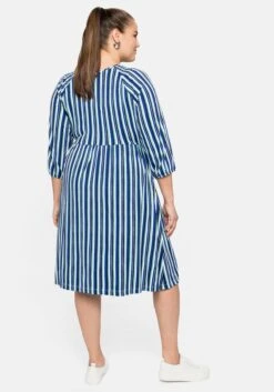 Sheego Jerseykleid Mit Streifen, Bindeband Am Ausschnitt 10 Sheego Jerseykleid Mit Streifen, Bindeband Am Ausschnitt -Sheego Verkaufsgeschäft 14397101579 04C5X 02 SH