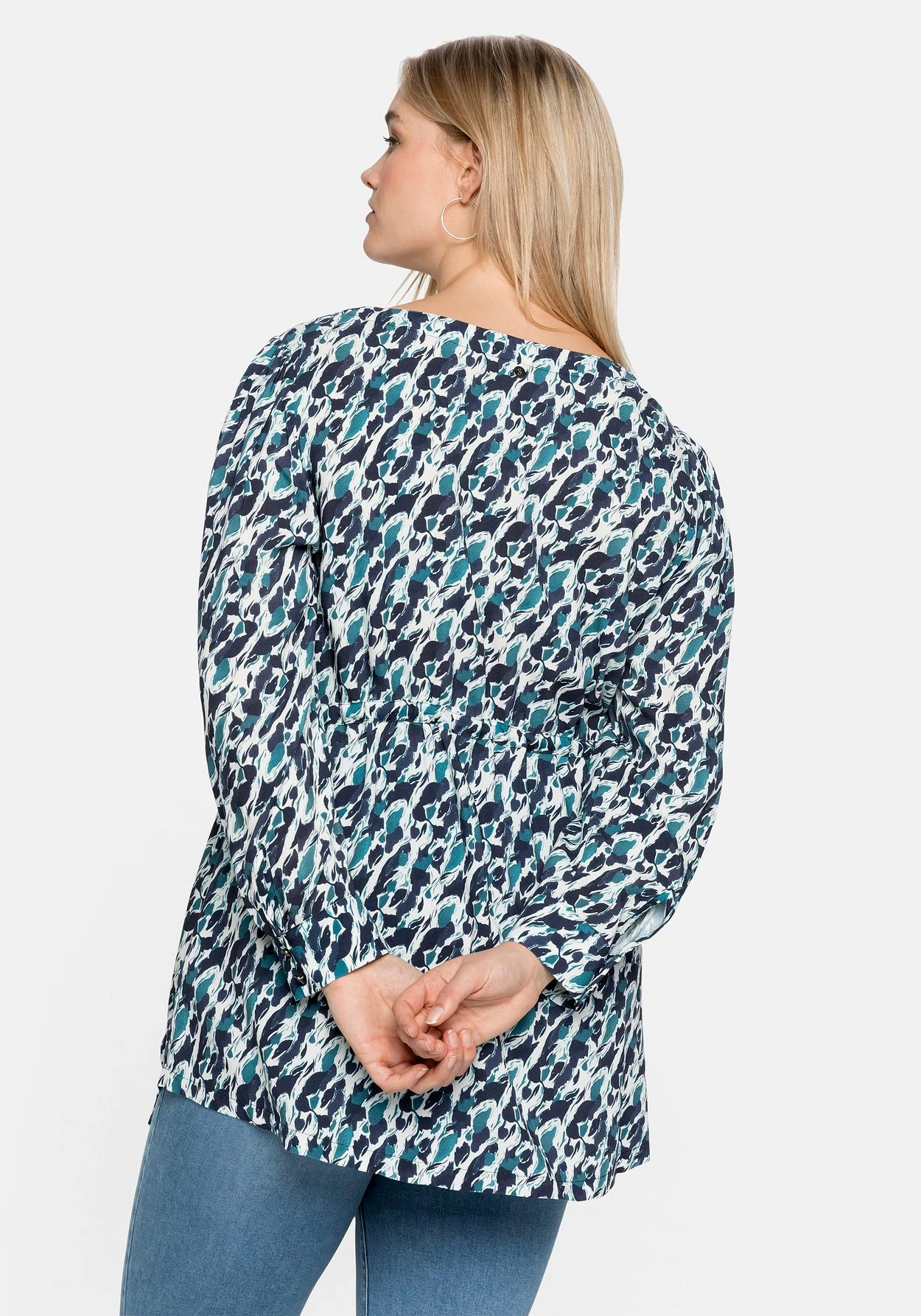 Sheego Longtunika Mit Alloverdruck Und Taillengummizug 4 Sheego Longtunika Mit Alloverdruck Und Taillengummizug – Bild 2