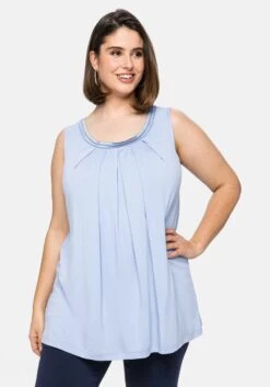 Sheego Jerseytop Mit Falten Am Ausschnitt