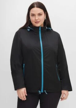 Sheego Sport Regenjacke Mit Verstaubarer Kapuze