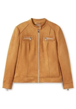 Sheego Jacke Im Bikerstil, Aus Velourslederimitat 10 Sheego Jacke Im Bikerstil, Aus Velourslederimitat -Sheego Verkaufsgeschäft 14457100076 04EMN 00 SH