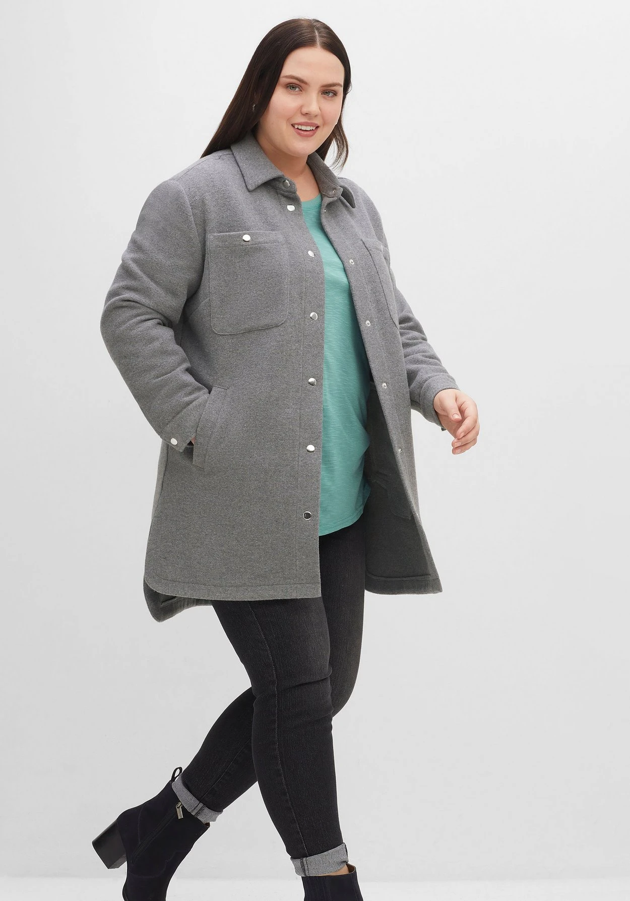 Sheego Langes Shacket Mit Wollanteil 8 Sheego Langes Shacket Mit Wollanteil – Bild 6