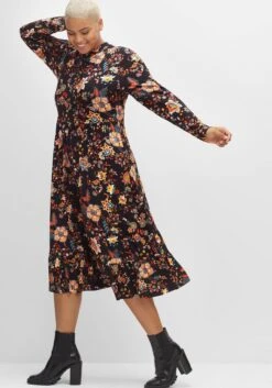 Jerseykleid Mit Weit Schwingendem Rock, Blumenprint -Sheego Verkaufsgeschäft 14458200377 04ENV 02 SH