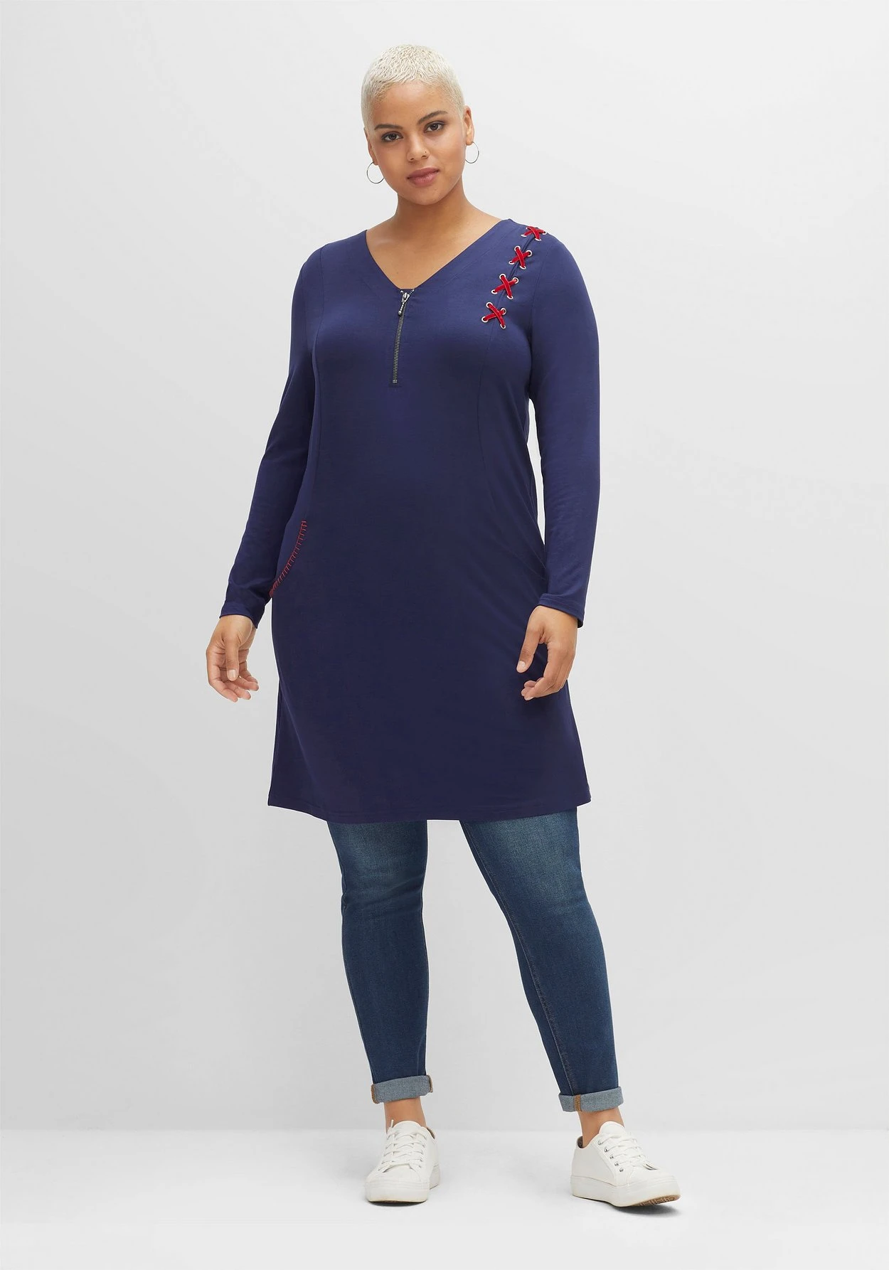 Jerseykleid Mit Schnürung Und Reißverschluss 3 Jerseykleid Mit Schnürung Und Reißverschluss