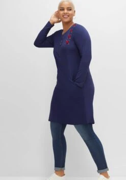 Jerseykleid Mit Schnürung Und Reißverschluss 13 Jerseykleid Mit Schnürung Und Reißverschluss -Sheego Verkaufsgeschäft 14460400018 04F7N 02 SH