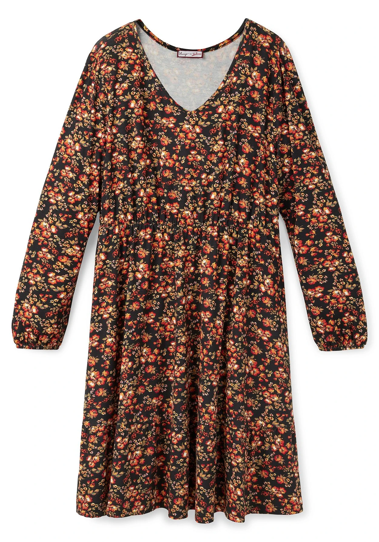 Knielanges Jerseykleid Mit Blumenprint 6 Knielanges Jerseykleid Mit Blumenprint – Bild 4