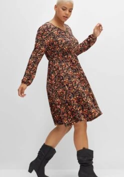 Knielanges Jerseykleid Mit Blumenprint 13 Knielanges Jerseykleid Mit Blumenprint -Sheego Verkaufsgeschäft 14463400377 04EOO 02 SH