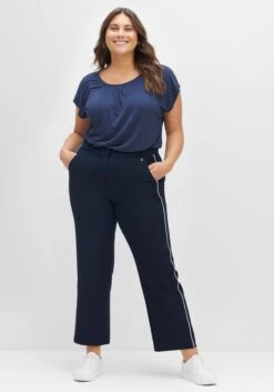 Sheego Gerade Hose Mit Seitlichem Kontrastpiping 14 Sheego Gerade Hose Mit Seitlichem Kontrastpiping -Sheego Verkaufsgeschäft 14464400035 04EXD 02 SH