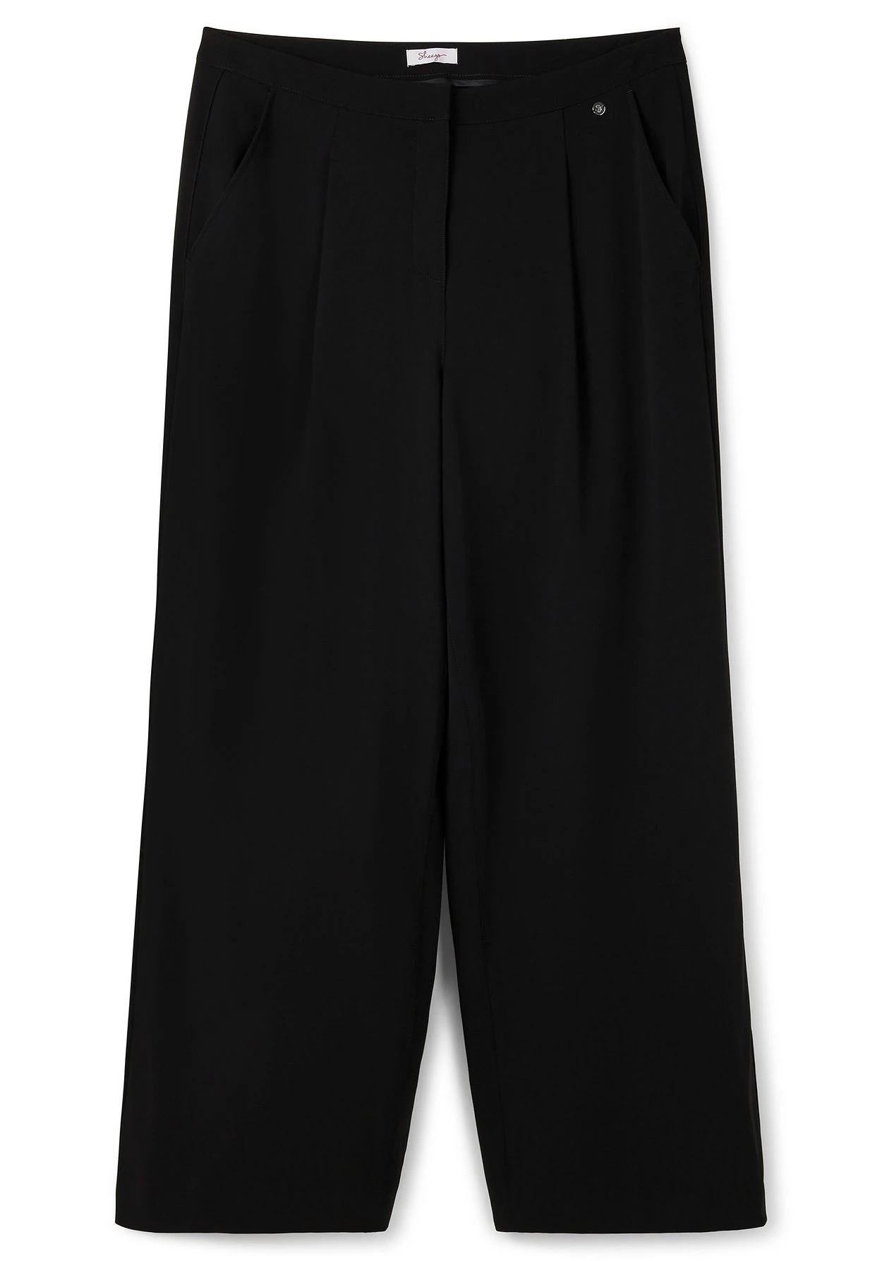 Sheego Weite Hose Mit Bundfalten, Knitterarm 6 Sheego Weite Hose Mit Bundfalten, Knitterarm – Bild 4