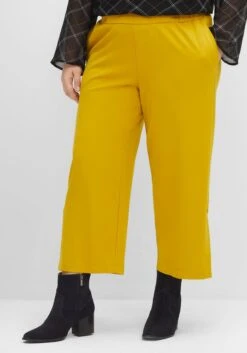 Sheego Weite 7/8-Hose Mit Schlupfbund Und Hohem Schlitz