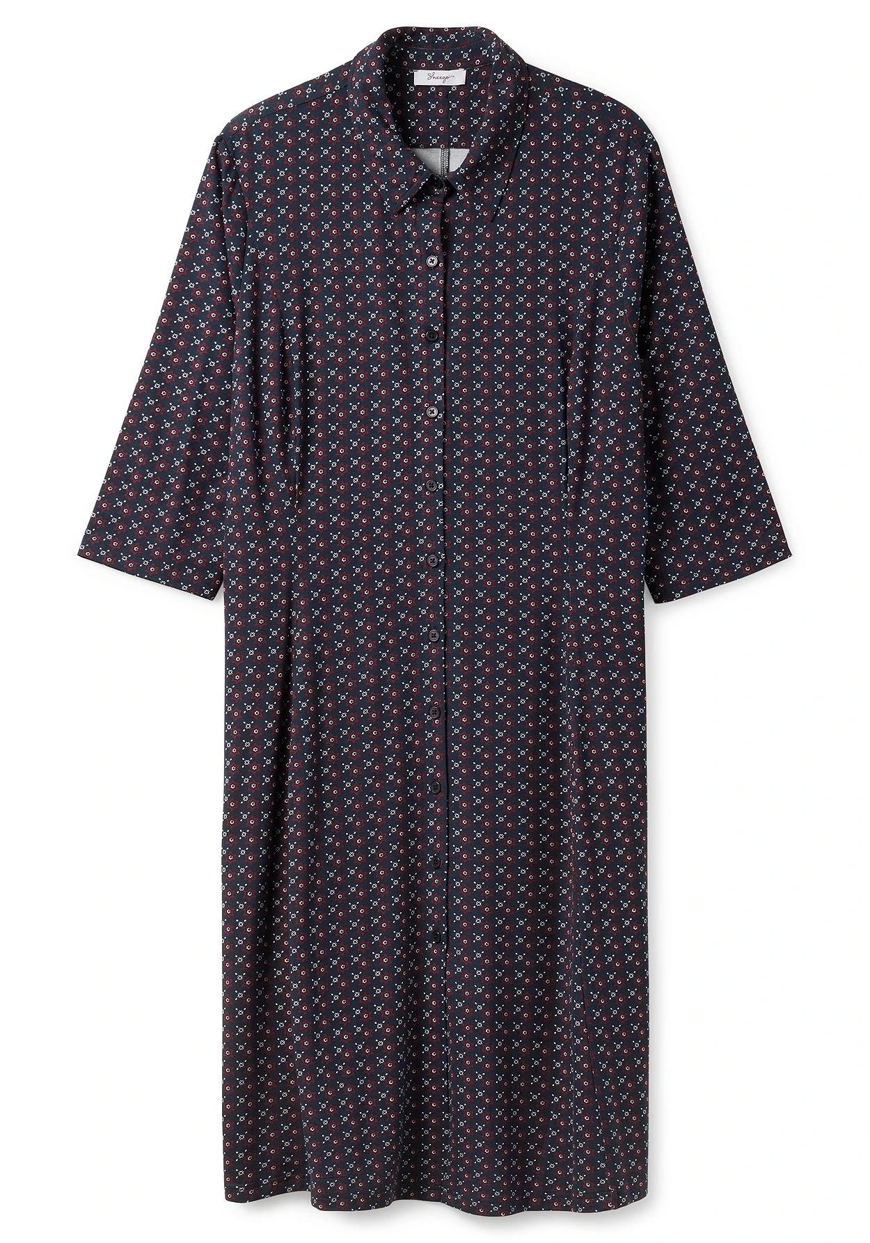 Sheego Jerseykleid In Hemdblusen-Stil, Leicht Elastisch 6 Sheego Jerseykleid In Hemdblusen-Stil, Leicht Elastisch – Bild 4