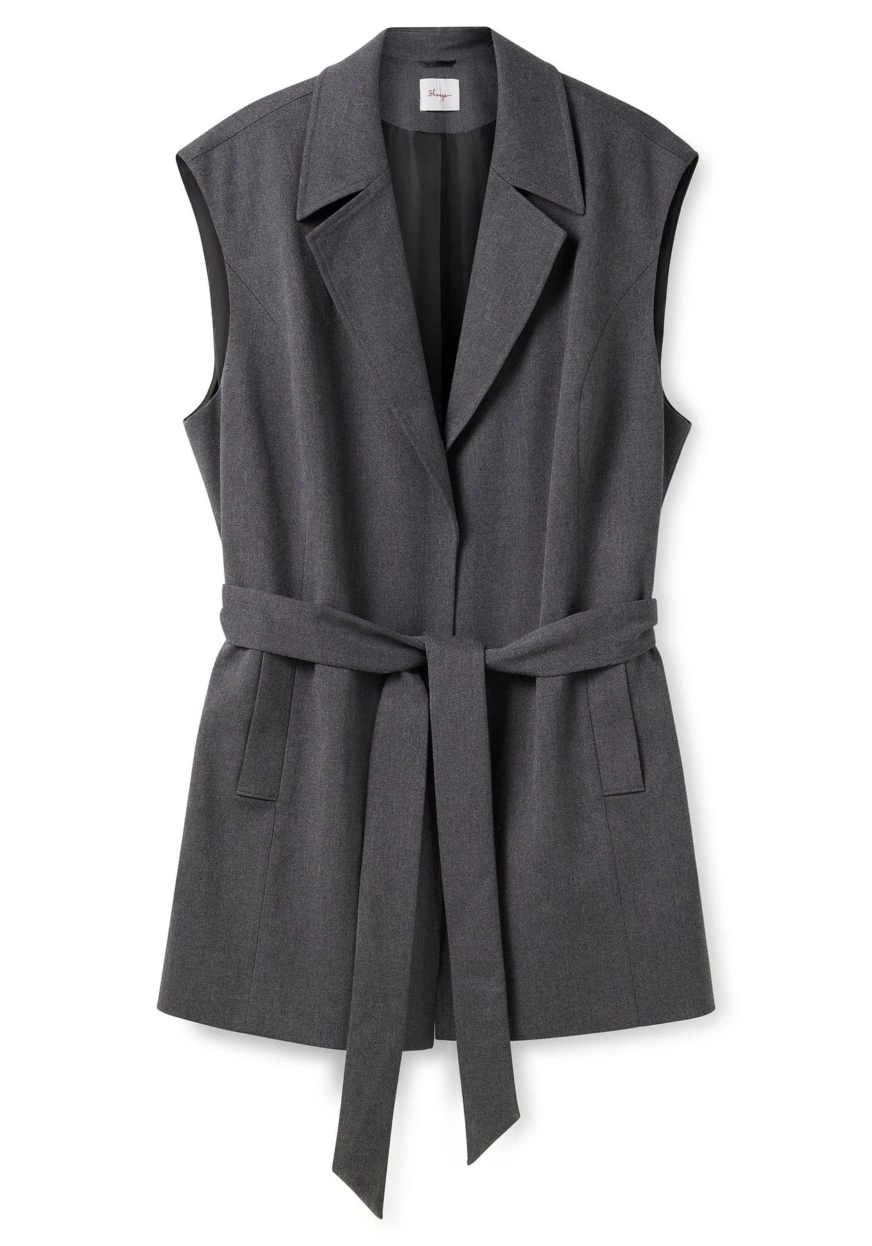 Sheego Longweste Mit Reverskragen Und Bindegürtel 6 Sheego Longweste Mit Reverskragen Und Bindegürtel – Bild 4