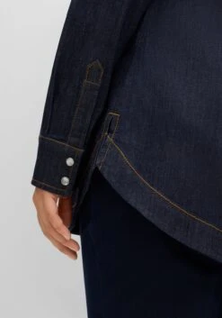 Sheego Jeansbluse Mit Kontrastnähten Und Druckknöpfen -Sheego Verkaufsgeschäft 14477400332 04FPK 02 SH