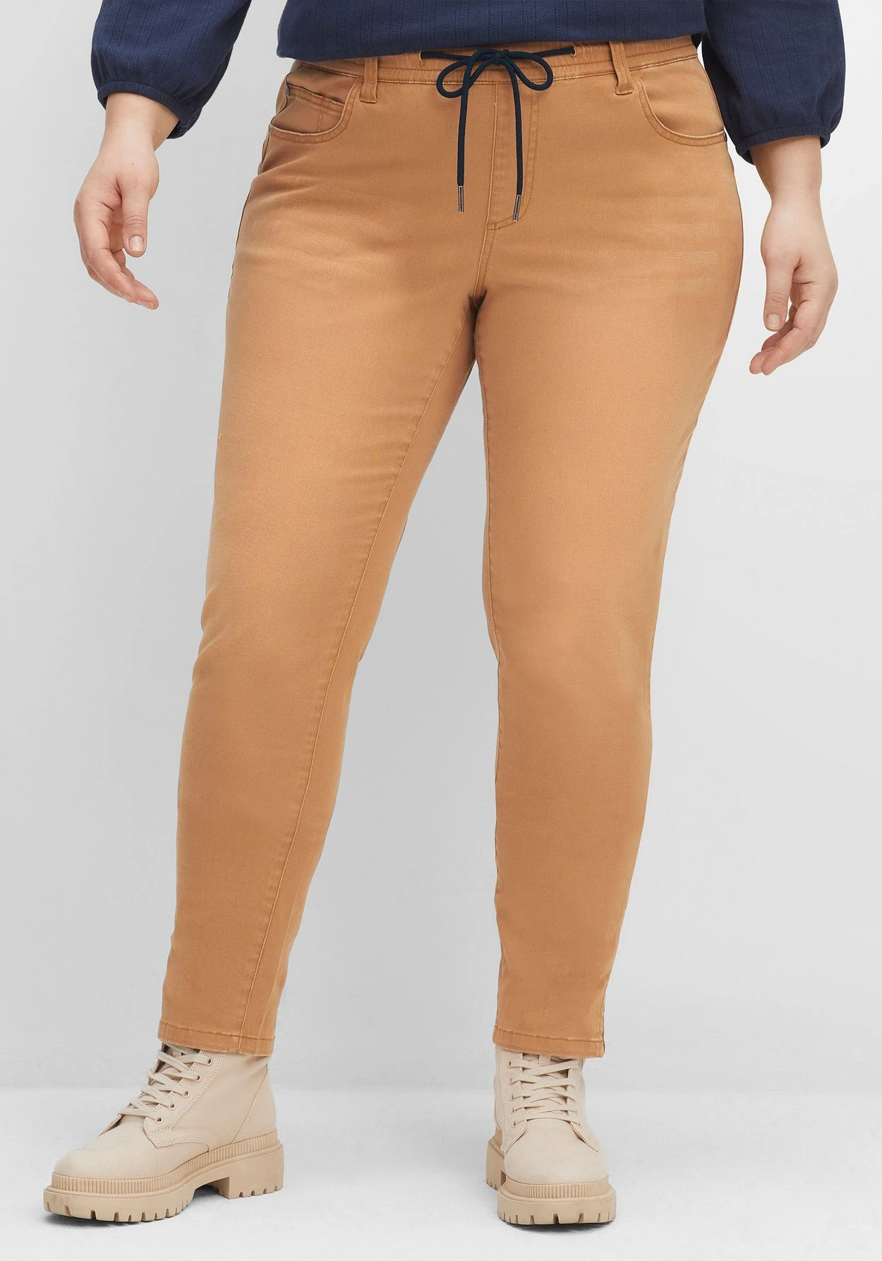 Sheego Schmale Colored- Jeans Mit Schlupfbund 3 Sheego Schmale Colored- Jeans Mit Schlupfbund