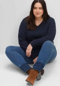 Sheego Schmale Jeans Mit Kontrastsaum Und Crinkle-Effekt 17 Sheego Schmale Jeans Mit Kontrastsaum Und Crinkle-Effekt -Sheego Verkaufsgeschäft 14479700053 04FQA 02 SH