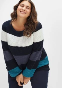 Sheego Pullover Mit Blockstreifen, In Perlfangstruktur 12 Sheego Pullover Mit Blockstreifen, In Perlfangstruktur -Sheego Verkaufsgeschäft 14484602038 04FAX 02 SH