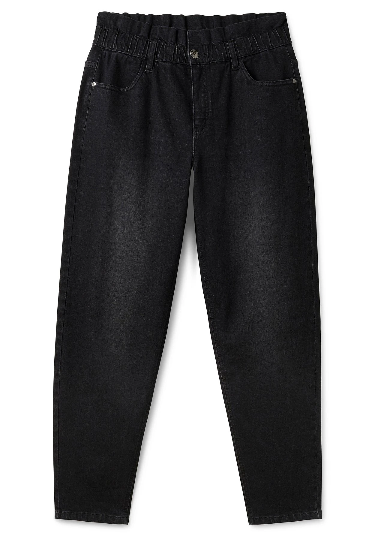 Sheego Mom-Jeans Mit Rüsche Am High-Waist-Bund 5 Sheego Mom-Jeans Mit Rüsche Am High-Waist-Bund – Bild 4