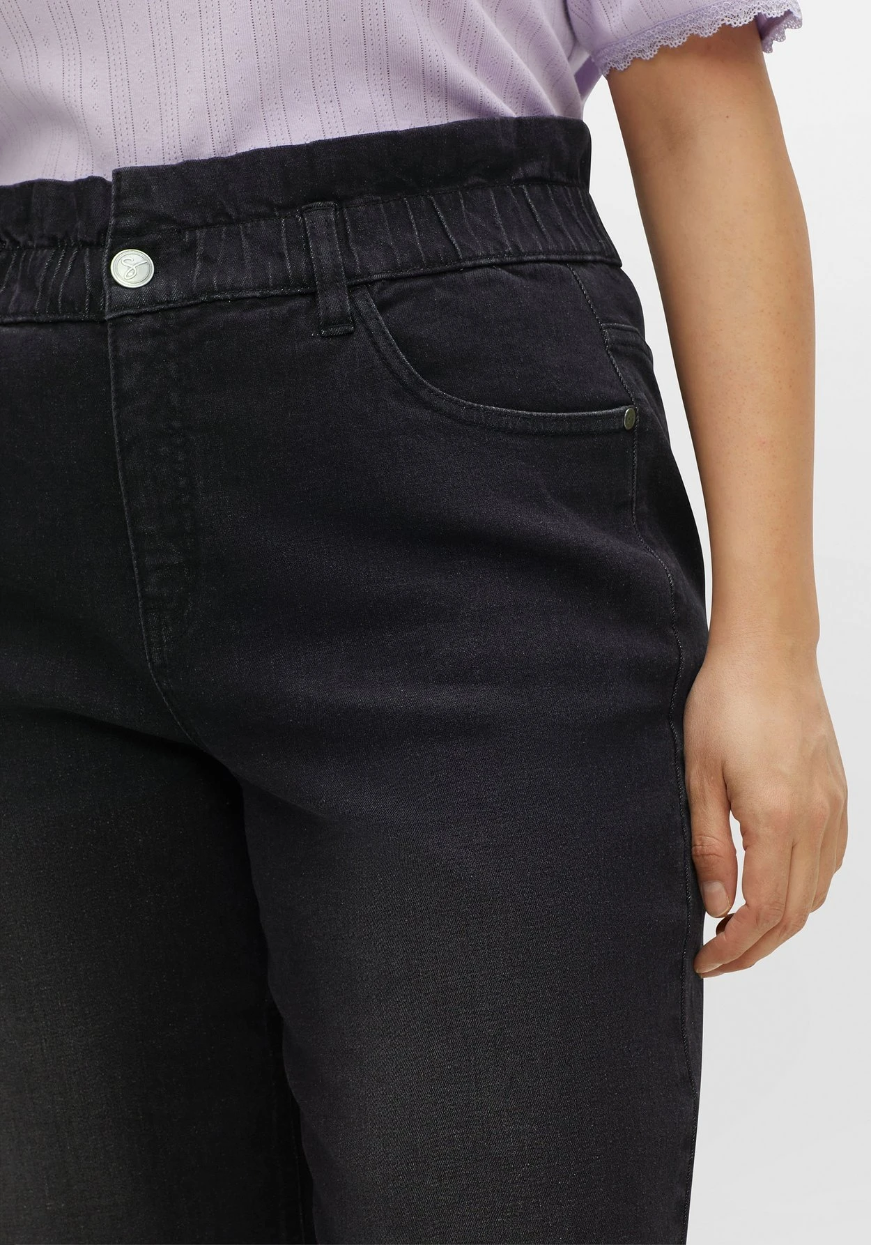 Sheego Mom-Jeans Mit Rüsche Am High-Waist-Bund 9 Sheego Mom-Jeans Mit Rüsche Am High-Waist-Bund – Bild 8