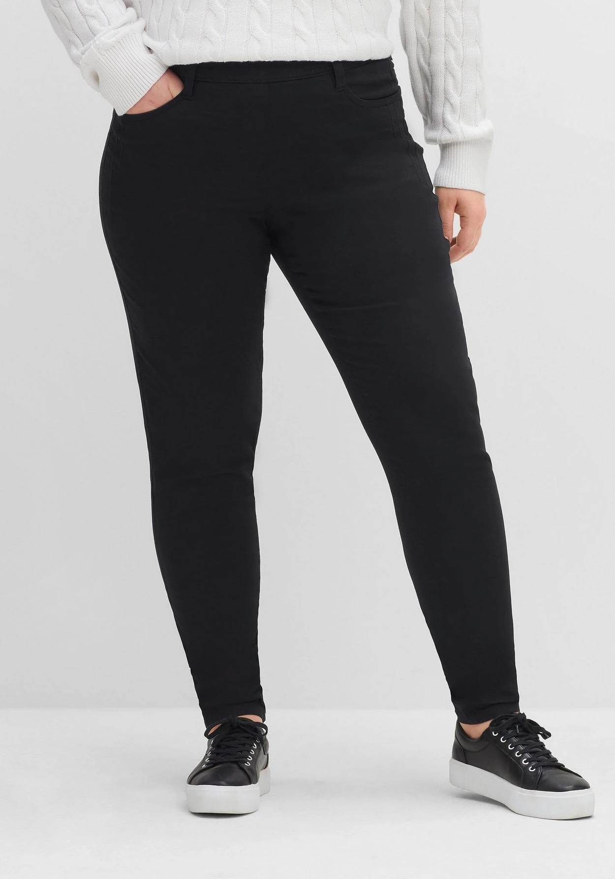 Sheego Skinny Twillhose Mit Gummibund 3 Sheego Skinny Twillhose Mit Gummibund