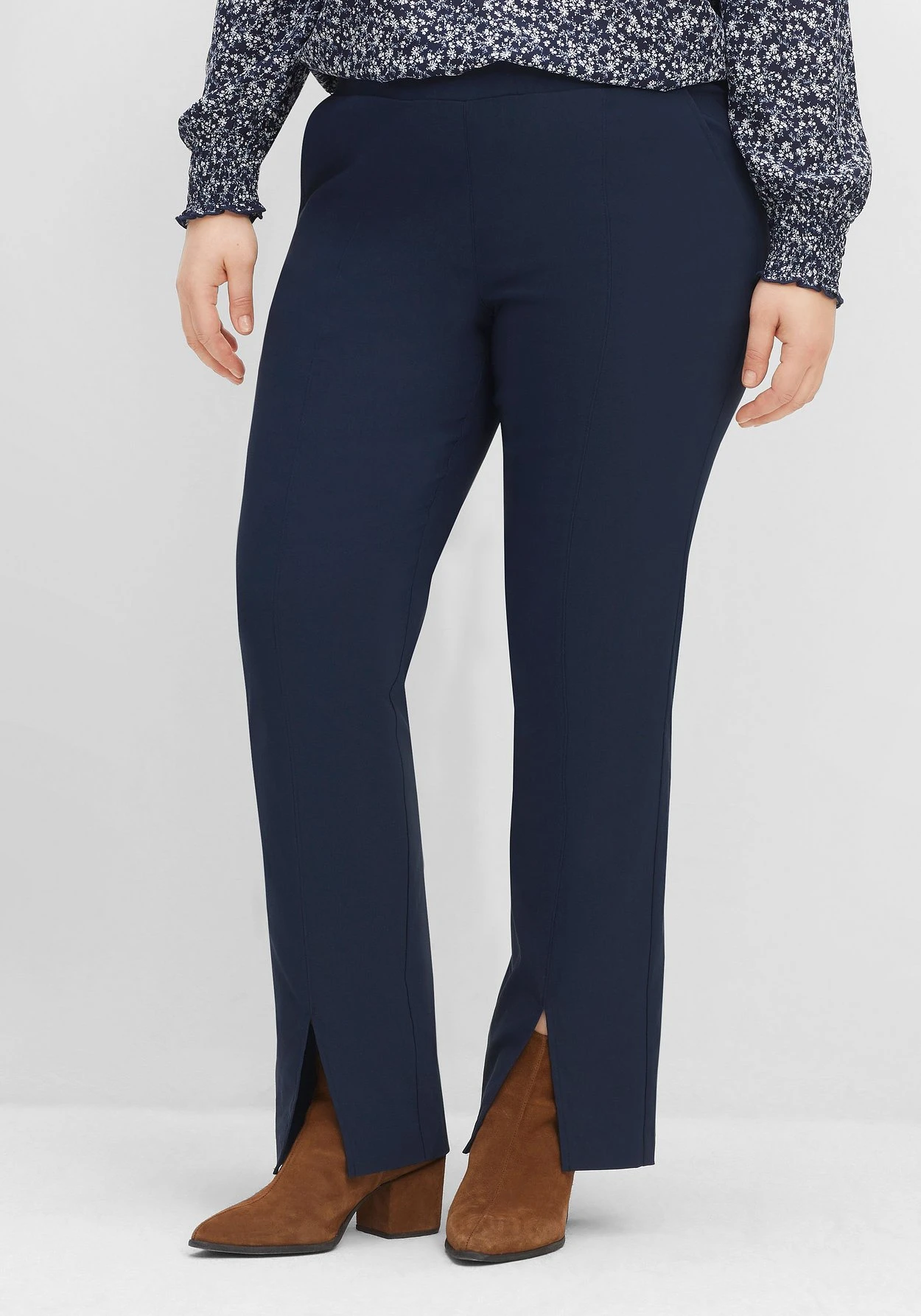 Sheego Bengalin-Hose Mit Schlitzen Vorn Am Saum 3 Sheego Bengalin-Hose Mit Schlitzen Vorn Am Saum