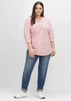 Sheego Tunika Mit Streifen Und 3/4-Arm, In Leichter Qualität -Sheego Verkaufsgeschäft 14507801779 04GBR 02 SH