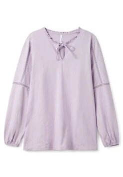 Sheego Shirt Mit Smokdetails, Spitze Und Lochmuster -Sheego Verkaufsgeschäft 14508800243 04GJN 00 SH