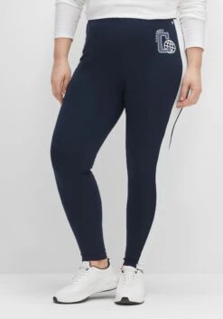 Sheego Leggings Im College-Stil, In Knöchellänge