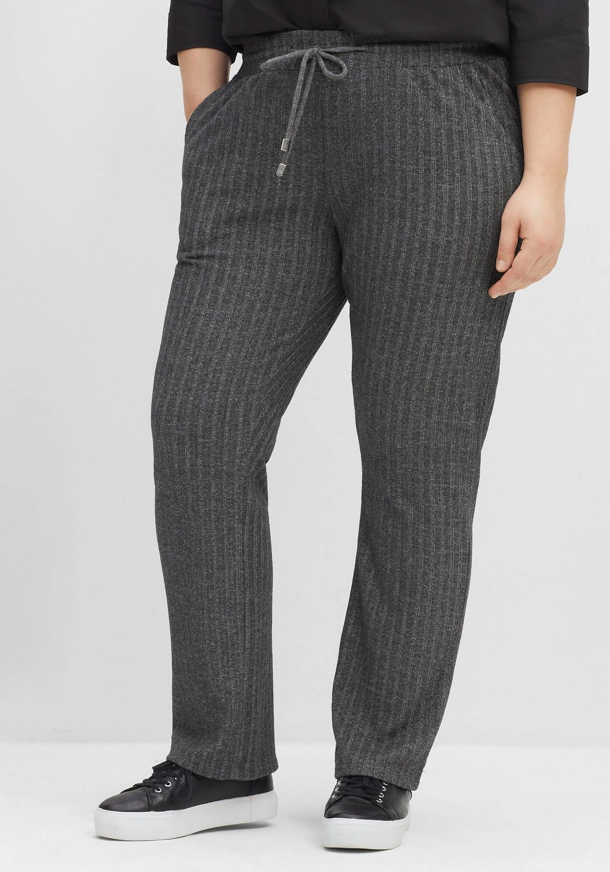 Sheego Schlupfhose In Rippstruktur, Aus Weichem Strick 3 Sheego Schlupfhose In Rippstruktur, Aus Weichem Strick