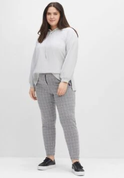 Sheego Schmale Hose Im Karomuster, Mit Teilgummibund 14 Sheego Schmale Hose Im Karomuster, Mit Teilgummibund -Sheego Verkaufsgeschäft 14530400404 04GWZ 02 SH