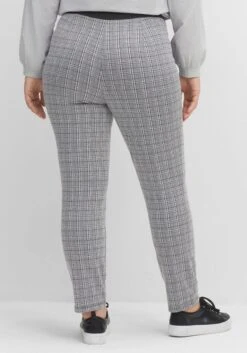 Sheego Schmale Hose Im Karomuster, Mit Teilgummibund 12 Sheego Schmale Hose Im Karomuster, Mit Teilgummibund -Sheego Verkaufsgeschäft 14530400404 04GX0 02 SH