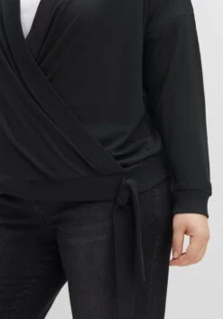 Sheego Langarmshirt In Wickeloptik, Mit Tiefem V-Ausschnitt 13 Sheego Langarmshirt In Wickeloptik, Mit Tiefem V-Ausschnitt -Sheego Verkaufsgeschäft 14530600289 04GZZ 02 SH