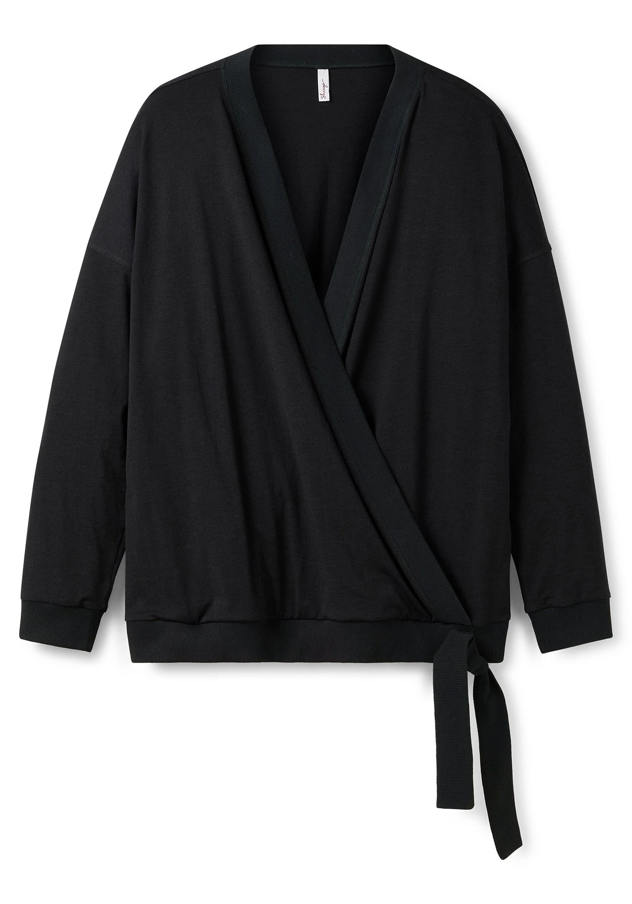 Sheego Langarmshirt In Wickeloptik, Mit Tiefem V-Ausschnitt 6 Sheego Langarmshirt In Wickeloptik, Mit Tiefem V-Ausschnitt – Bild 4