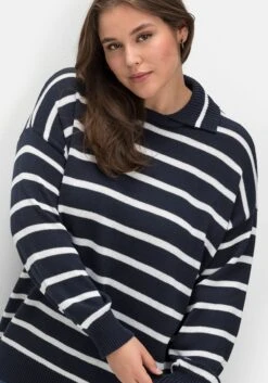 Sheego Pullover Mit Streifen Und Polokragen 13 Sheego Pullover Mit Streifen Und Polokragen -Sheego Verkaufsgeschäft 14555000937 04J76 02 SH