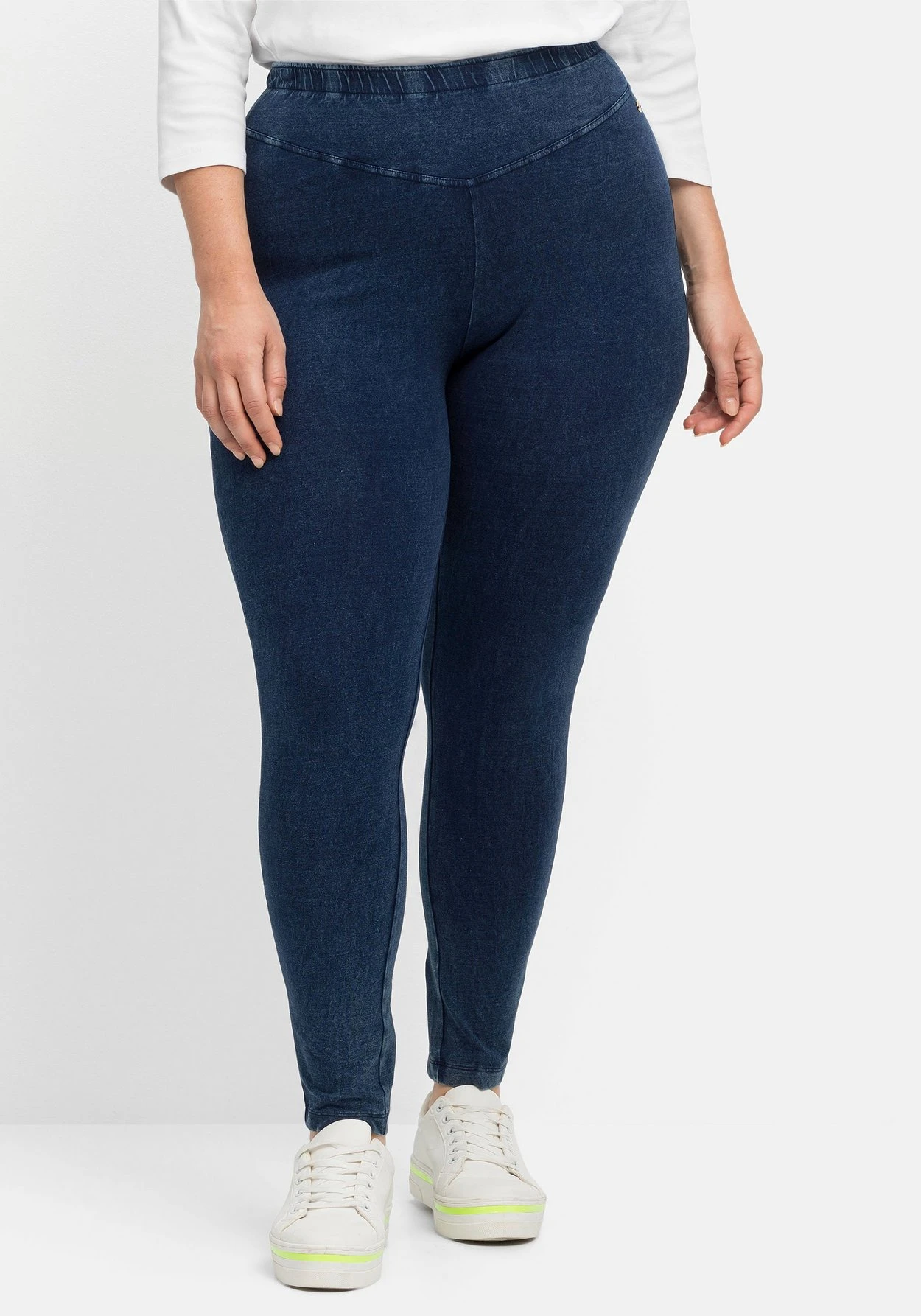 Sheego Leggings In Denimoptik, Mit Breiter Passe 3 Sheego Leggings In Denimoptik, Mit Breiter Passe