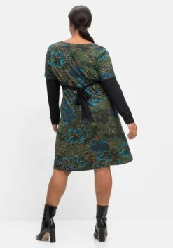 Jerseykleid Im Wickelschnitt, Mit Blumendruck -Sheego Verkaufsgeschäft 14559300377 04IF6 02 SH