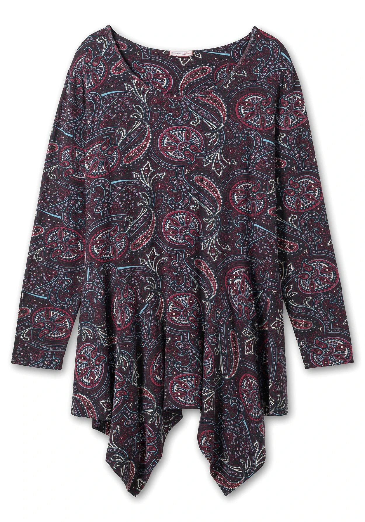 Zipfelshirt In Longform, Mit Paisley-Print 5 Zipfelshirt In Longform, Mit Paisley-Print – Bild 3