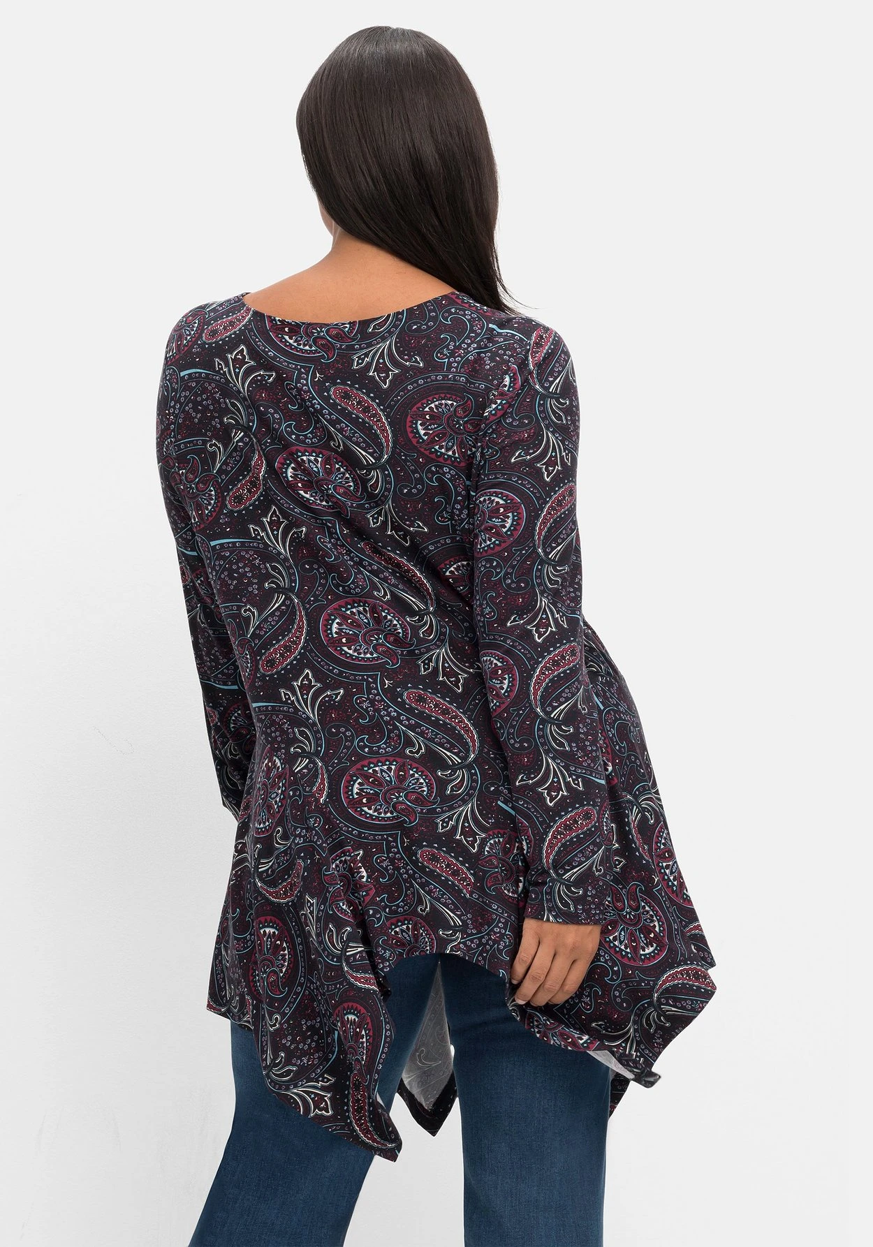 Zipfelshirt In Longform, Mit Paisley-Print 4 Zipfelshirt In Longform, Mit Paisley-Print – Bild 2