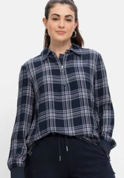 Sheego Karierte Tunika Mit Hemdkragen Und Reißverschluss 13 Sheego Karierte Tunika Mit Hemdkragen Und Reißverschluss -Sheego Verkaufsgeschäft 14566902118 04JFC 02 SH