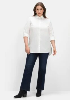 Sheego Longbluse Mit Kontrast-Seitenschlitzen -Sheego Verkaufsgeschäft 14568000010 04J4L 05 SH