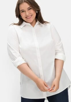 Sheego Longbluse Mit Kontrast-Seitenschlitzen -Sheego Verkaufsgeschäft 14568000010 04J4N 02 SH