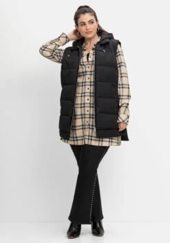 Sheego Hemdbluse Mit Karomuster, In Längerer A-Linie -Sheego Verkaufsgeschäft 14568102147 04J0W 02 SH